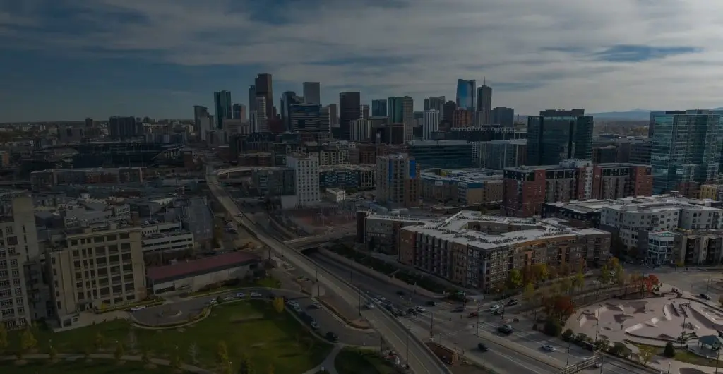 Denver skyline and urban development